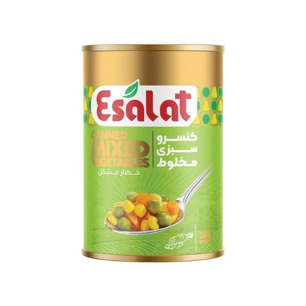تصویر  کنسرو سبزی مخلوط اصالت 380 گرم