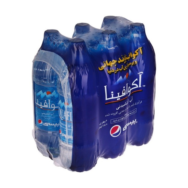 تصویر  آب معدنی آکوافینا 1.5 لیتر بسته 6 عددی